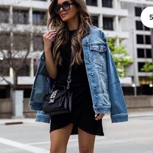 TopShop oversized jean jacket in size 6